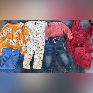 Bundle set of 4 baby girl outfits